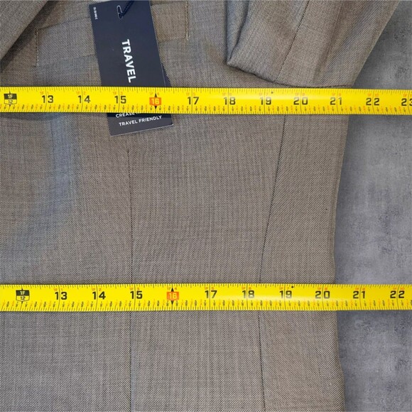 STAFFORD Mens Blazer Sport Coat Two Button Jacket 40R Tan/Brown Wool Blend Suits - Picture 7 of 15